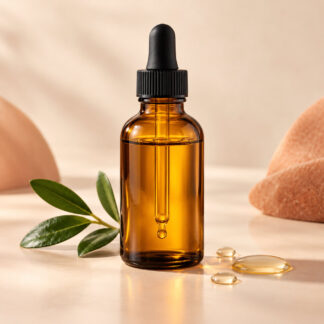 Illustrative demo hair oil image for Preview Hair Care Item Two; actual formula and product are unverified.